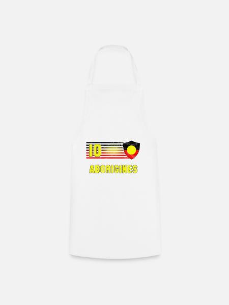 Aborigines Fußball Mannschaft - Kochschürze - Weiß
