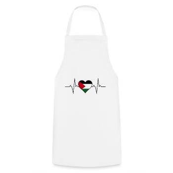Palestine Heartbeats - Tablier de cuisine - blanc - Devant - AI Model Male 185 dark (185cm)