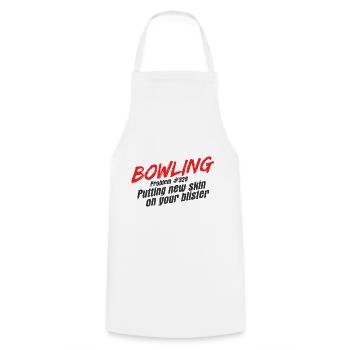 Bowling - Kochschürze - Weiß - Vorne - AI Model Male 185 dark (185cm)