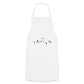 HEARTBEAT BASEBALL II - Design pour les fans de baseball ! - Tablier de cuisine - blanc - Devant - AI Model Male 185 dark (185cm)