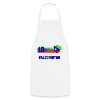Balochistan Football Team - Cooking Apron - white - Front - AI Model Male 185 dark (185cm)