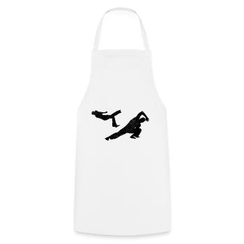 Capoeira - Kochschürze - Weiß - Vorne - AI Model Male 185 dark (185cm)