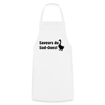 saveurs sud-ouest - Tablier de cuisine - blanc - Devant - AI Model Male 185 dark (185cm)