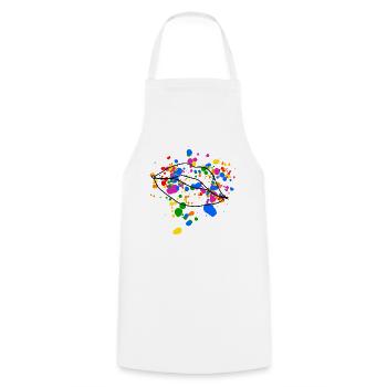 Queer Kissing Lips Design - Cooking Apron - white - Front - AI Model Male 185 dark (185cm)