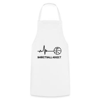 Basketball addict - Tablier de cuisine - blanc - Devant - AI Model Male 185 dark (185cm)