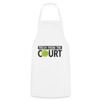 Tennisplatz Spruch Für Tennis - Kochschürze - Weiß - Vorne - AI Model Male 185 dark (185cm)