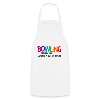 Bowling - Kochschürze - Weiß - Vorne - AI Model Male 185 dark (185cm)
