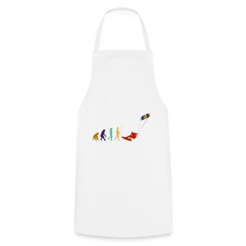 Kitesurfing Gift Kiteboarding Kitesurfer Gesche - Cooking Apron - white - Front - AI Model Male 185 dark (185cm)
