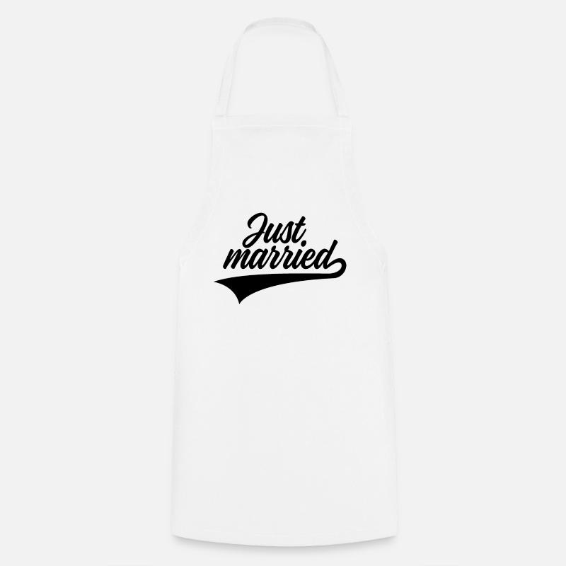 JUST MARRIED - Cooking Apron - white