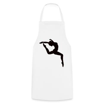 Gymnastics, Gymnast, Gymnast - Cooking Apron - white - Front - AI Model Male 185 dark (185cm)