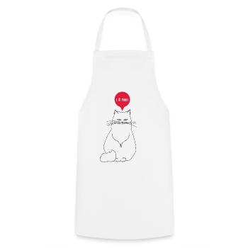 I HATE YOU - Cooking Apron - white - Front - AI Model Male 185 dark (185cm)