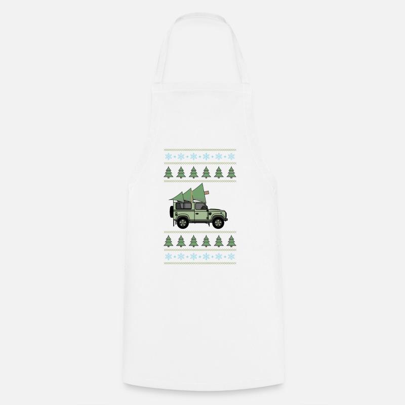 Defender 90 - Sapin de Noël - Tablier de cuisine - blanc