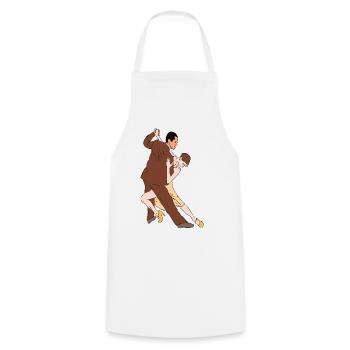 tango argentino - Cooking Apron - white - Front - AI Model Male 185 dark (185cm)