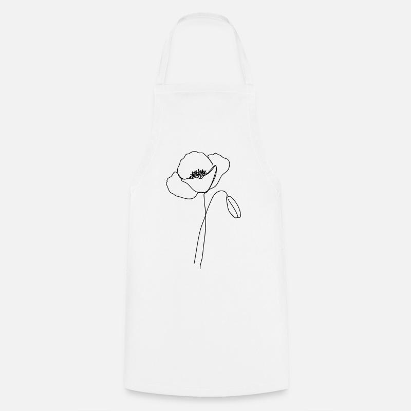 Coquelicot - Tablier de cuisine - blanc