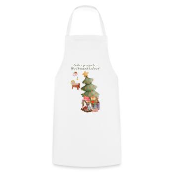 Frohes gesegnetes Weihnachtsfest grün Christbaum - Kochschürze - Weiß - Vorne - AI Model Male 185 dark (185cm)