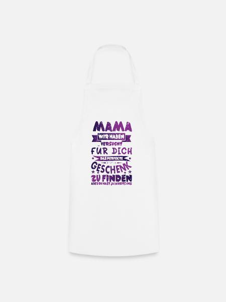 Geschenk für Mama - Kochschürze - Weiß