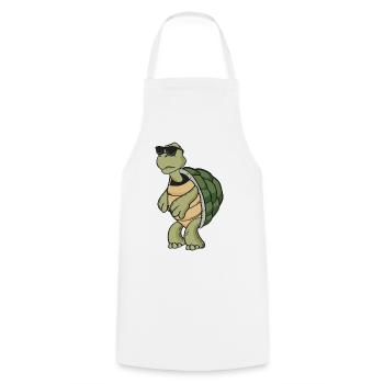 Turtle - Cooking Apron - white - Front - AI Model Male 185 dark (185cm)