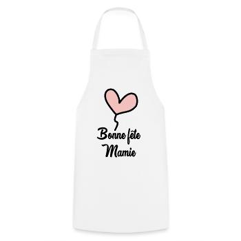 OMA. MUTTERTAG. ALLES GUTE ZUM OMA-TAG. ICH LIEBE DICH - Kochschürze - Weiß - Vorne - AI Model Male 185 dark (185cm)