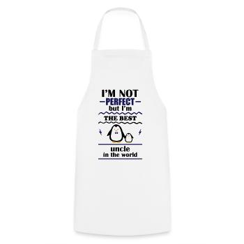 I'm not perfect, but I'm the best uncle - Cooking Apron - white - Front - AI Model Male 185 dark (185cm)