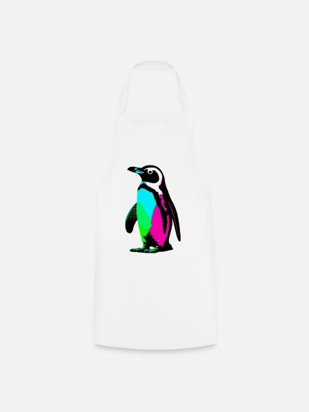 Pinguin - Kochschürze - Weiß