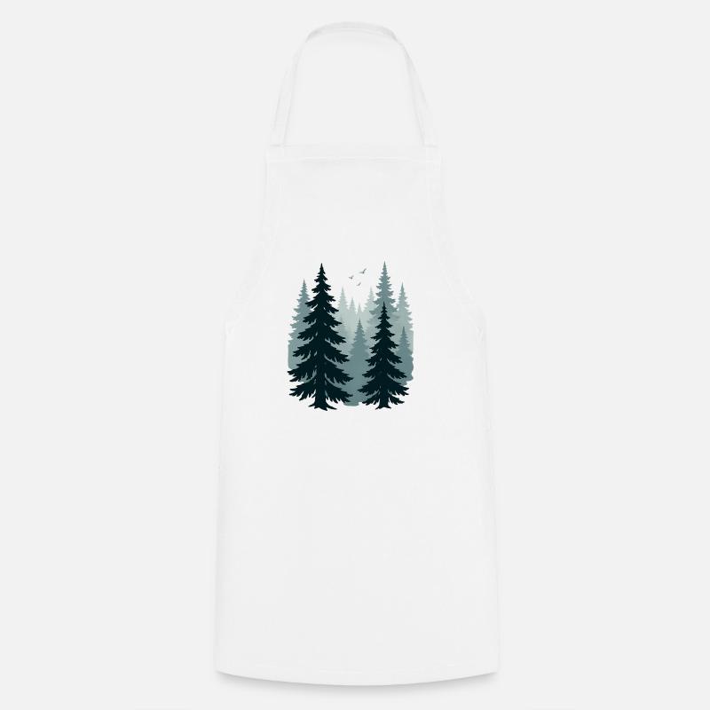 Misty Pines - Cooking Apron - white