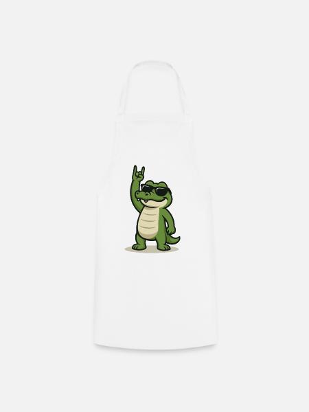 Rockin' Croc - Kochschürze - Weiß