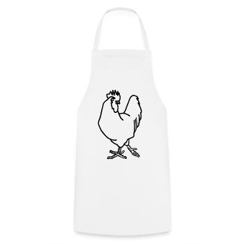 Coq - Tablier de cuisine - blanc - Devant - AI Model Male 185 dark (185cm)
