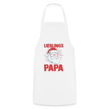 Noël du Père Noël Papa Noël - Tablier de cuisine - blanc - Devant - AI Model Male 185 dark (185cm)