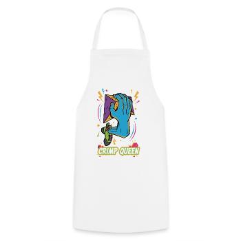 Crimp Queen Rock Climbing Bouldering Fun - Cooking Apron - white - Front - AI Model Male 185 dark (185cm)