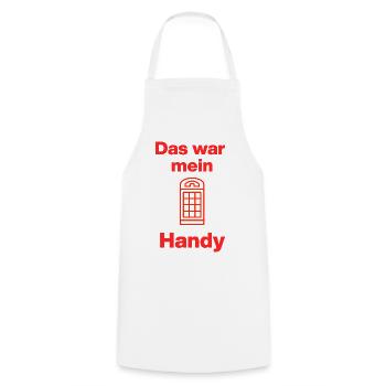 Das war mein Handy – Retro Call! Damals, früher  - Kochschürze - Weiß - Vorne - AI Model Male 185 dark (185cm)