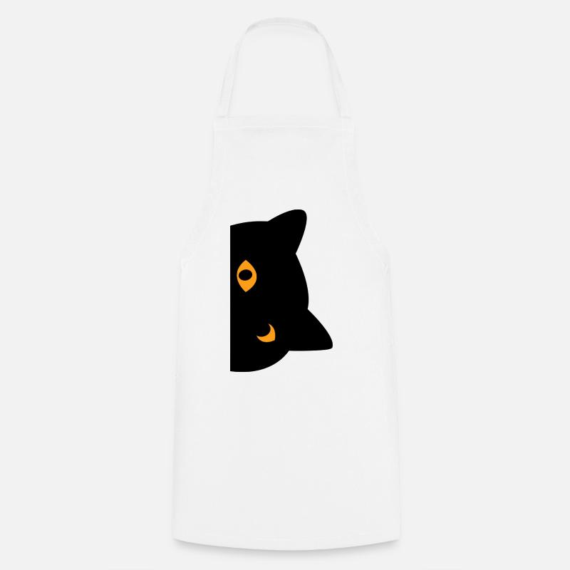 black cat - Cooking Apron - white