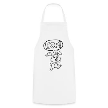 HOP ! Bunny Jumping Schométrique - Tablier de cuisine - blanc - Devant - AI Model Male 185 dark (185cm)
