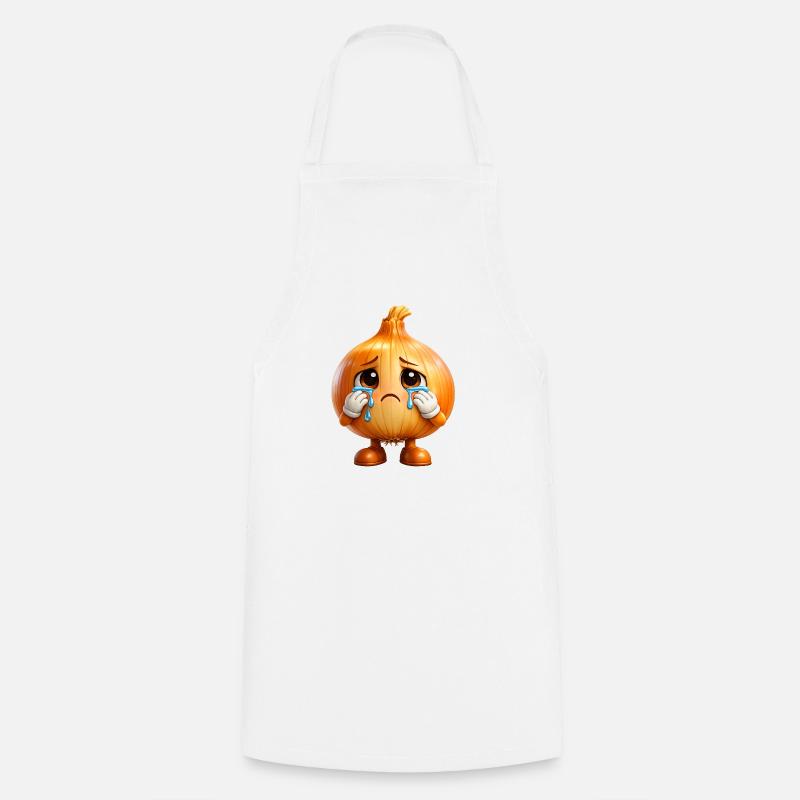 Onion Tears Mascot - Cooking Apron - white