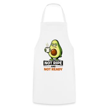Mème de l’avocat : pas mûr pas prêt - Tablier de cuisine - blanc - Devant - AI Model Male 185 dark (185cm)
