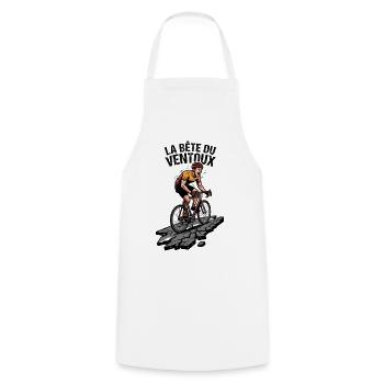 La Bête du Ventoux Grunge Cycling - Cooking Apron - white - Front - AI Model Male 185 dark (185cm)