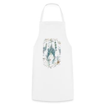 Plongeur industriel commercial - Tablier de cuisine - blanc - Devant - AI Model Male 185 dark (185cm)