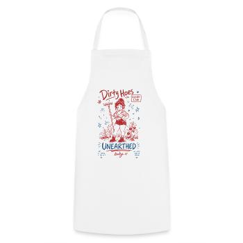 Le club de jardinage Dirty Hoes a déterré le jardinage biologique - Tablier de cuisine - blanc - Devant - AI Model Male 185 dark (185cm)