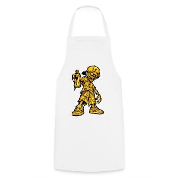 Zombie Graffiti Halloween - Kochschürze - Weiß - Vorne - AI Model Male 185 dark (185cm)
