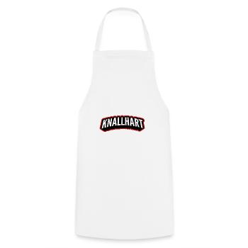 knallhart | nichts für Weicheier - Kochschürze - Weiß - Vorne - AI Model Male 185 dark (185cm)