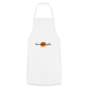 Summer Nights - Cooking Apron - white - Front - AI Model Male 185 dark (185cm)