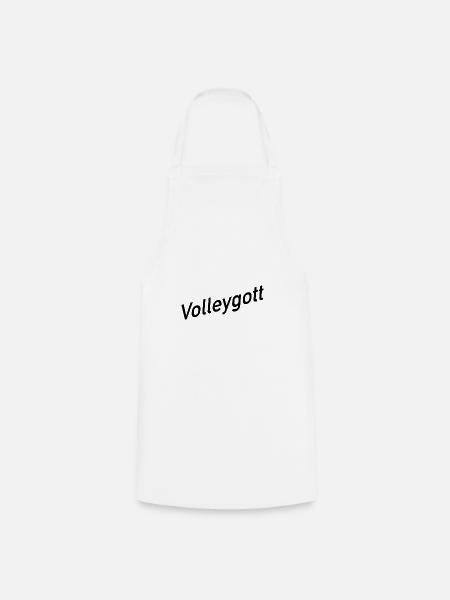 Volleygott schräg - Kochschürze - Weiß
