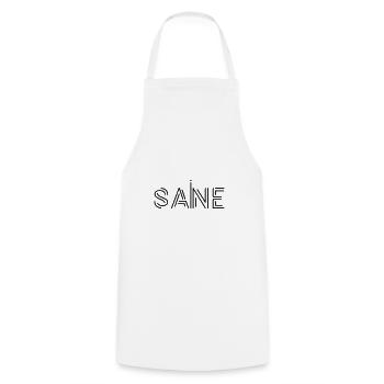 Conception de logo de texte « sain », texte imprimable, déclaration - Tablier de cuisine - blanc - Devant - AI Model Male 185 dark (185cm)
