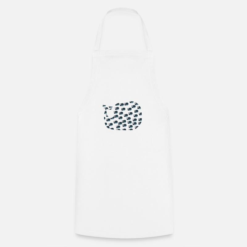 Baleines - Tablier de cuisine - blanc