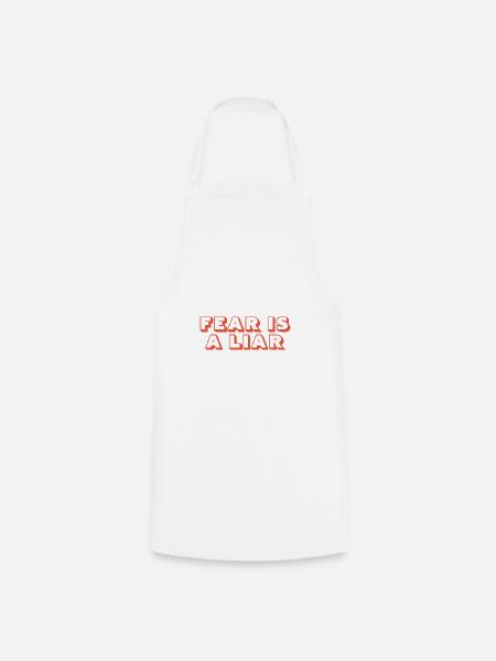 La peur est un menteur - Citations chrétiennes - Tablier de cuisine - blanc