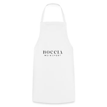 Boccia - mon sport - Tablier de cuisine - blanc - Devant - AI Model Male 185 dark (185cm)
