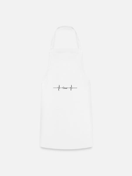 Grandma heartbeat - Cooking Apron - white