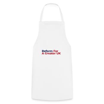 Reform For A Greater UK - Cooking Apron - white - Front - AI Model Male 185 dark (185cm)