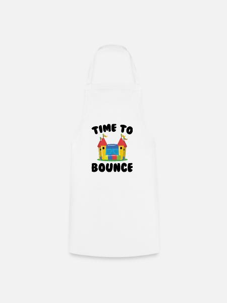 Zeit zum Bouncen - Kochschürze - Weiß