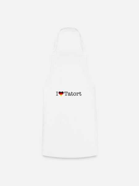 I love Tatort - Kochschürze - Weiß