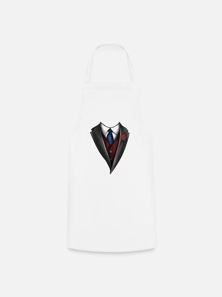 Tuxedo Tie Designs Tie blue - Kochschürze - Weiß